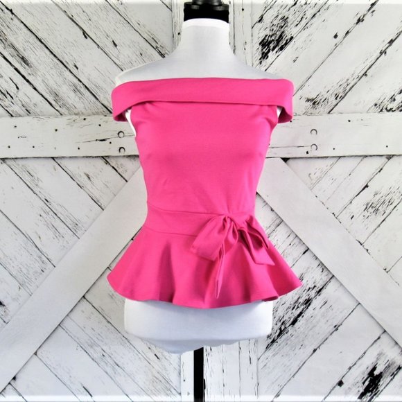 Steps New York Tops - Steps New York Off Shoulder Peplum Top